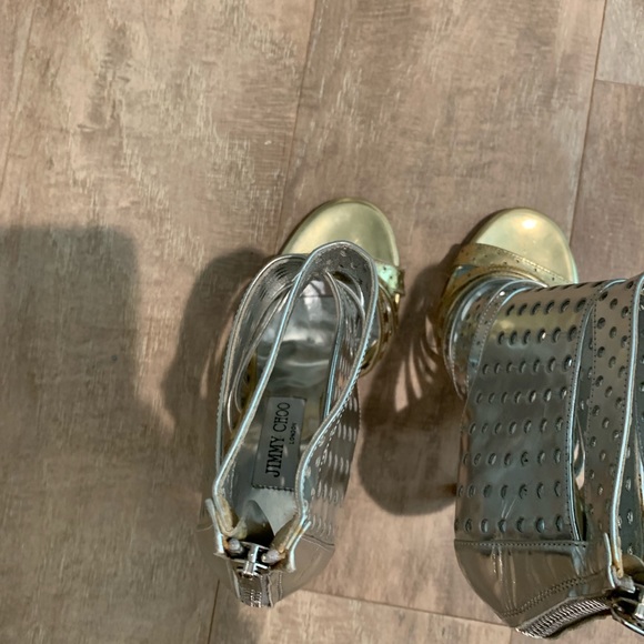 Jimmy Choo Malika Metallic Pumps - Picture 6 of 8